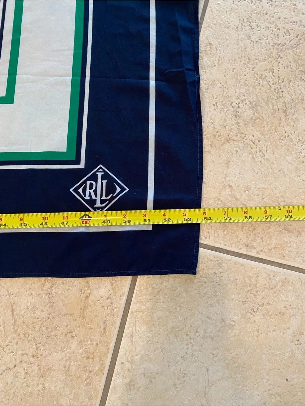 Lauren Ralph Lauren Green Navy and White Swim Sarong